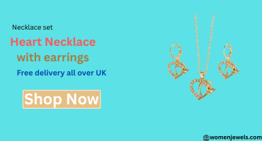 Heart necklace with earrings